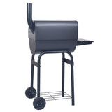 NNEVL Charcoal BBQ Grill Smoker with Bottom Shelf Black