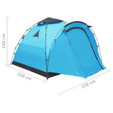 NNEVL Pop Up Camping Tent 3 Person Blue