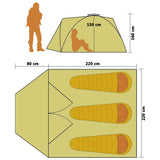 NNEVL Pop Up Camping Tent 3 Person Blue