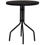 NNEVL 3 Piece Bistro Set PVC Rattan Black