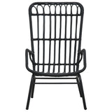NNEVL Garden Chair Poly Rattan Black