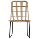 NNEVL Garden Chairs 2 pcs Poly Rattan Oak