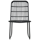 NNEVL Garden Chairs 2 pcs Poly Rattan Black