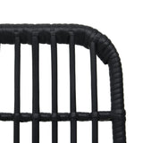 NNEVL Garden Chairs 2 pcs Poly Rattan Black
