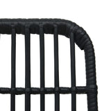 NNEVL 3 Piece Bistro Set Poly Rattan Black