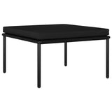 NNEVL 3 Piece Garden Lounge Set with Cushions Black PVC