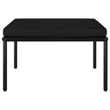 NNEVL 3 Piece Garden Lounge Set with Cushions Black PVC