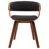 NNEVL Dining Chairs 2 pcs Grey Bent Wood and Fabric