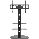 NNEVL Swivel TV Floor Stand Mount VESA 600x400 mm with 2 Shelves