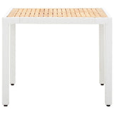 NNEVL 5 Piece Outdoor Dining Set Poly Rattan White