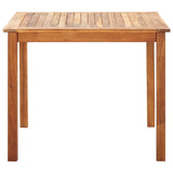 NNEVL 5 Piece Dining Set Poly Rattan and Solid Acacia Wood Grey