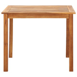 NNEVL 5 Piece Dining Set Poly Rattan and Solid Acacia Wood Grey
