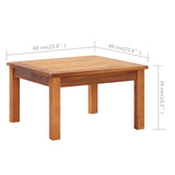 NNEVL Garden Coffee Table 60x60x36 cm Solid Acacia Wood
