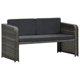 NNEVL 4 Piece Garden Lounge Set with Cushions Poly Rattan Anthracite