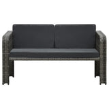 NNEVL 4 Piece Garden Lounge Set with Cushions Poly Rattan Anthracite