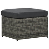 NNEVL 4 Piece Garden Lounge Set with Cushions Poly Rattan Anthracite