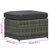 NNEVL 4 Piece Garden Lounge Set with Cushions Poly Rattan Anthracite