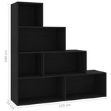 NNEVL Book Cabinet/Room Divider Black 155x24x160 cm Chipboard