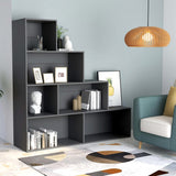 NNEVL Book Cabinet/Room Divider Grey 155x24x160 cm Chipboard