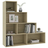NNEVL Book Cabinet/Room Divider Sonoma Oak 155x24x160 cm Chipboard