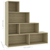 NNEVL Book Cabinet/Room Divider Sonoma Oak 155x24x160 cm Chipboard