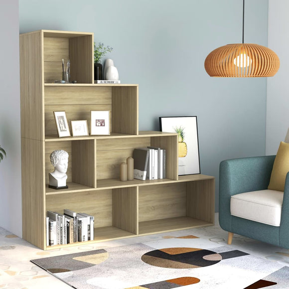 NNEVL Book Cabinet/Room Divider Sonoma Oak 155x24x160 cm Chipboard