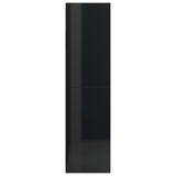 NNEVL Book Cabinet/Room Divider High Gloss Black 155x24x160 cm Chipboard