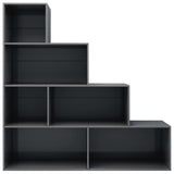 NNEVL Book Cabinet/Room Divider High Gloss Grey 155x24x160 cm Chipboard