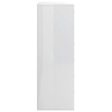 NNEVL Sideboard with 6 Drawers High Gloss White 50x34x96 cm Chipboard