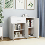 NNEVL Sideboard White 88x30x70 cm Chipboard