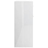 NNEVL Sideboard High Gloss White 88x30x70 cm Engineered Wood