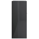 NNEVL Sideboard High Gloss Grey 88x30x70 cm Chipboard