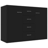 NNEVL Sideboard Black 88x30x65 cm Chipboard