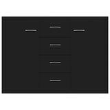 NNEVL Sideboard Black 88x30x65 cm Chipboard