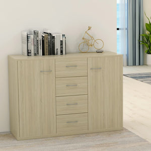 NNEVL Sideboard Sonoma Oak 88x30x65 cm Chipboard