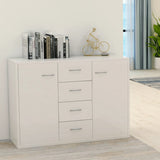 NNEVL Sideboard High Gloss White 88x30x65 cm Chipboard
