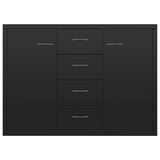 NNEVL Sideboard High Gloss Black 88x30x65 cm Chipboard