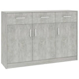 NNEVL Sideboard Concrete Grey 110x30x75 cm Engineered Wood