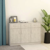 NNEVL Sideboard Concrete Grey 110x30x75 cm Engineered Wood