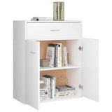 NNEVL Sideboard White 60x30x75 cm Chipboard