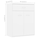 NNEVL Sideboard White 60x30x75 cm Chipboard