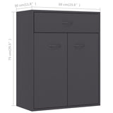 NNEVL Sideboard Grey 60x30x75 cm Engineered Wood