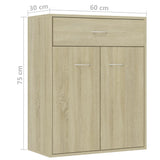 NNEVL Sideboard Sonoma Oak 60x30x75 cm Chipboard