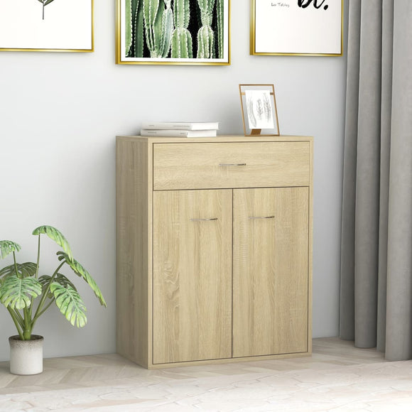 NNEVL Sideboard Sonoma Oak 60x30x75 cm Chipboard