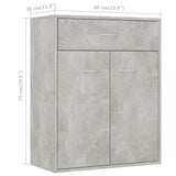 NNEVL Sideboard Concrete Grey 60x30x75 cm Engineered Wood