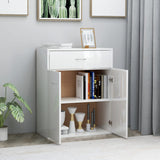 NNEVL Sideboard High Gloss White 60x30x75 cm Chipboard