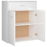 NNEVL Sideboard High Gloss White 60x30x75 cm Chipboard