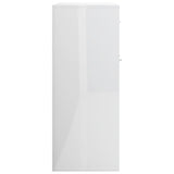 NNEVL Sideboard High Gloss White 60x30x75 cm Chipboard