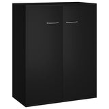 NNEVL Sideboard Black 60x30x75 cm Chipboard