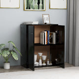 NNEVL Sideboard Black 60x30x75 cm Chipboard